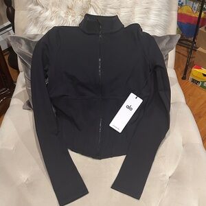 ALO Yoga Women's Airbrush Corset Full Zip Jacket, size Medium